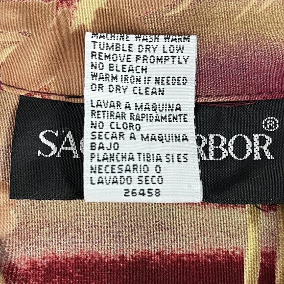 Sag Harbor Womens Shirt Floral Button Front Blouse Size 12 - Picture 8 of 8